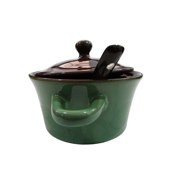 Irish Blessing Covered Soup Stew Bowl Handles Ceramic Spoon New No Box Jozie B - Picture 4 of 15